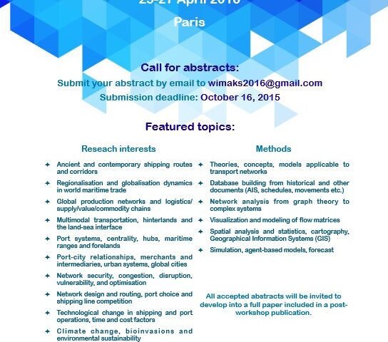 2nd International Workshop on Maritime Flows and Networks (WIMAKS ’16)