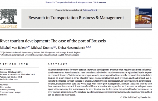River tourism development: the case of the port of Brussels