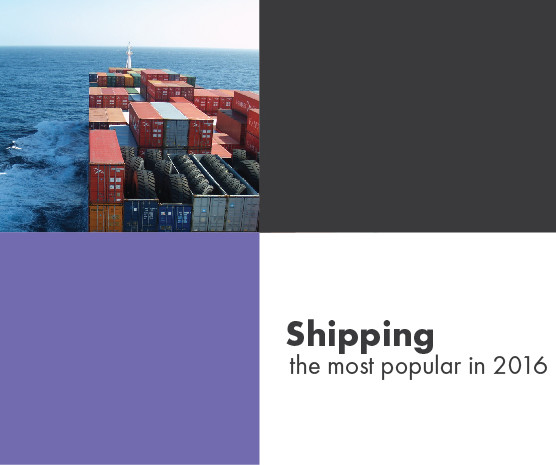 Shipping: the most popular 2016