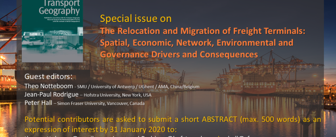 Call for abstracts: special issue on the relocation and migration of freight terminals