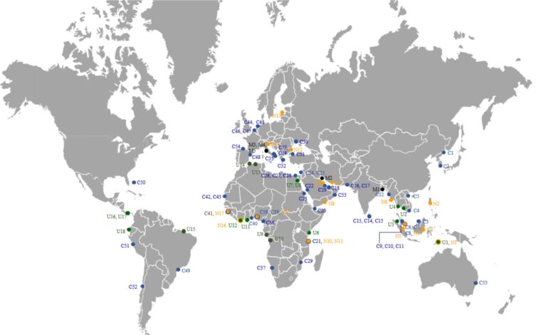 Strategic locations for global logistics distribution centres along the Belt and Road